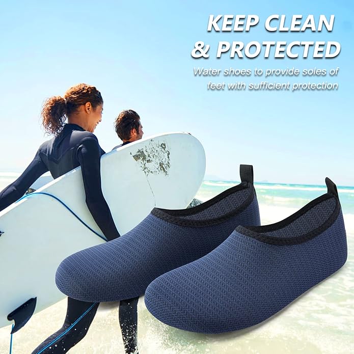 Deevike Water Shoes for Women Men Barefoot Quick-Dry Aqua Socks Slip-on for Beach Swim Surf Yoga Exercise