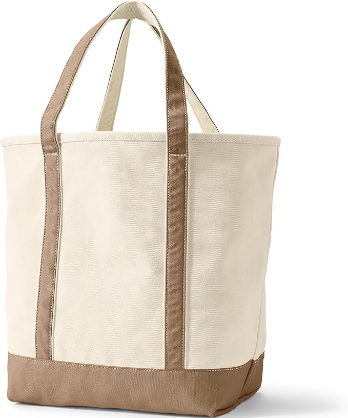 Lands' End Open Top Canvas Tote Bag