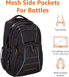 Amazon Basics Laptop Backpack Fits Up to 17-Inch Laptops, Black