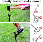 12 Pack Tent Stakes Heavy Duty, Metal Tent Stakes, Black Camping Stakes, Steel Tent Spikes, Canopy Stakes, Tent Pegs for Car Camping, Yard Decoration, Tarp, Shade Tent, Picnic