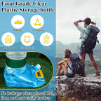 Tessco 8 Pcs for you 1.3 Gallon Collapsible Water Storage Bag Water Container Emergency Jug Plastic Storage Pouch Freezable Carrier Tank Foldable Bottle for Outdoor Sport Camping Hiking (Blue)