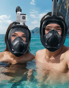 Zenoplige Full Face Snorkel Mask Adults,Dry-Top Snorkeling Gear with Camera Mount,Foldable 180-Degree Panoramic Scuba Mask for Snorkeling Diving Swimming Travel,Snorkel Mask Anti-Fog & Anti-Leak