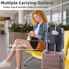 Large Shoe Bags for Travel Holds 4 Pair of Shoes, Shoe Storage Pouch with 3 Layers Compartments, Waterproof & Washable (Grey)