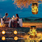 Solar Lantern Outdoor Waterproof Elephant Garden Decor Christmas Gifts for Women Mom Grandma Hanging Solar Lights Metal Decor for Outside,Backyard,Patio