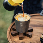 Titanium Camping Mug, Double Wall 300ml/10 oz Outdoor Cup, Anti-scald Camping Coffee Water Mug for Outdoor Hiking Backpacking