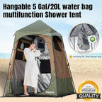 Camping Shower Tent Deluxe Changing Room Easy Set Up Privacy Shelter,Large Toilet Tent with Floor Drain Design for Beach, Camping,Hiking with Stakes and Ropes for Stability