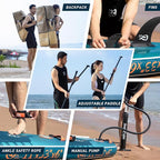 InnoExpo 11' Inflatable Stand Up Paddle Boards with Premium Accessories, Wide Stable SUP Paddle Board Design, Non-Slip Comfort Deck for Youth & Adults