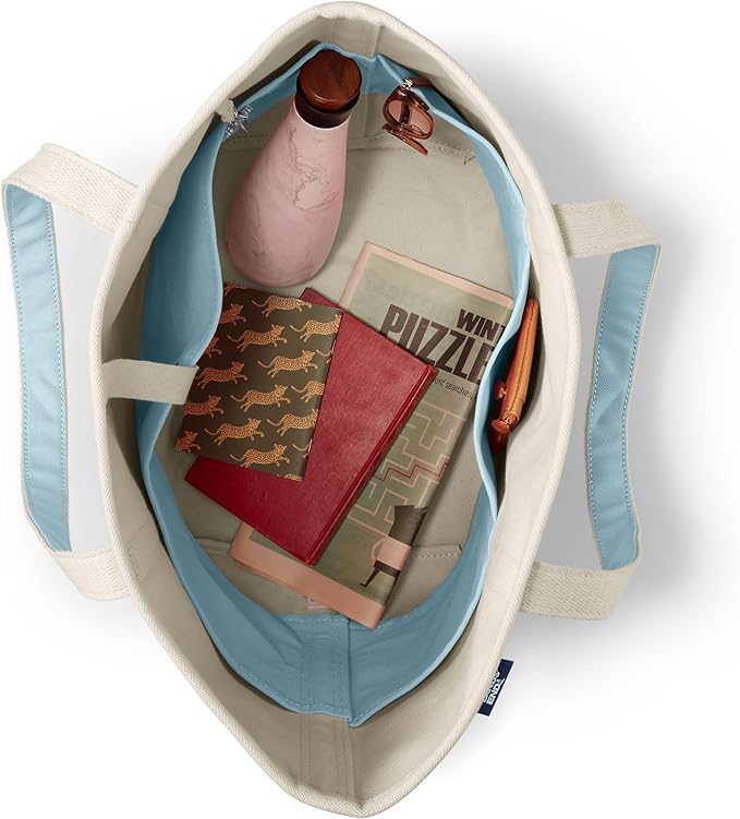 Lands' End Open Top Canvas Tote Bag