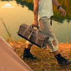 CAMPINGMOON Bottom Waterproof Outdoor Camping Tent Stakes Hammer Multi-Container Storage Box Bag (Canvas, M Size(17.7-inch Length, B-155C))