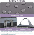 BAGAIL 4 Set/6 Set/8 Set Compression Packing Cubes Travel Accessories Expandable Packing Organizers (Half Mesh, 6-Dark Grey)