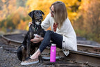HYDRO CELL Stainless Steel Insulated Water Bottle with Straw - For Cold & Hot Drinks - Metal Vacuum Flask with Screw Cap and Modern Leakproof Sport Thermos for Adults (Fuchsia 24oz)