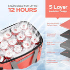 Maelstrom Collapsible Soft Cooler Bag, 24/30/60/75 Cans Beach Cooler, Ice Chest, Leakproof & Portable for Beach, Camping, Road Trips & Grocery Shopping