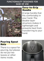 CAMPINGMOON 1.5L Campfire Kettle Stainless Steel Camping Coffee Pot Full capacity 1.86L SW-6