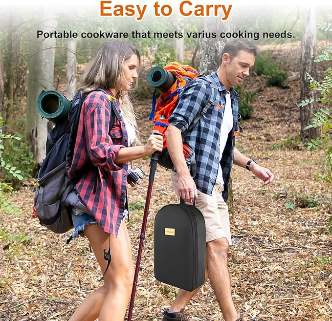 55Pcs Camping Utensils Cooking Set, 2 in 1 Camping Cooking Set & Campfire Grilling Cookware, Portable RV Camping Essentials, Camp Cooking Gear Must Haves Supplies for Travel BBQ Grill Picnic