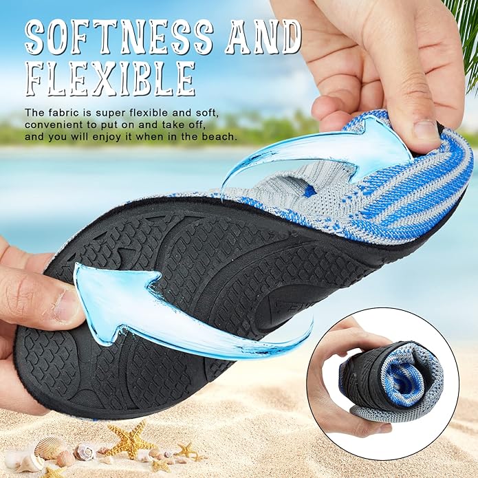 ANLUKE Womens Mens Water Shoes Barefoot Quick-Dry Aqua Socks for Beach Swim Surf Water Sport