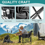 Slsy Heated Camping Chair Oversized, Outdoor Portable Heated Folding Chair, Heavy Duty 500 lbs Support, Padded Seat for Outdoor Sports, Camping, Patio, and Picnics