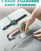 Amasuki 2Pack USB C for Watch Charger Magnetic Charger Wireless Portable Compatible with Watch Ultra2 Ultra Series 10/9/8/7/6/SE/SE2/5/4/3/2/1-[1m/Green]