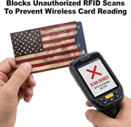 RFID Blocking Credit Card Sleeve Protectors – USA Made Slim Wallet Inserts for Credit Cards, Debit Cards & ID Protection (16, Red)