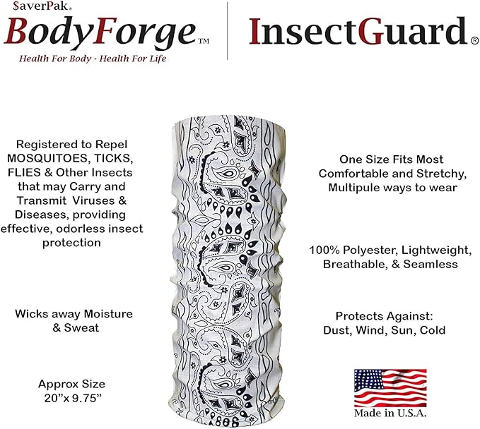 Permethrin Treated Repels Tick Mosquitoes Flies Chiggers & More Insect Repellent Complete 1 Packages