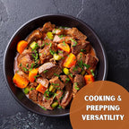 Nutristore Freeze Dried Beef Dices | Pre-Cooked Meat for Backpacking, Camping, Meal Prep | Long Term Survival Emergency Food Supply | 25 Year Shelf Life | Bulk #10 Can | Made in USA | 20 Servings