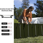 Naturehike GreenWild Camping Cot, Ultralight Folding Backpacking Cot, 60-Second Easy Set-Up, Supports 330lbs, Portable Camping Bed for Adults for Camping Hiking Travel Home