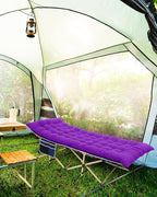 Sportneer Camping Cot, Camping Cots for Adults with Mattress Max Load 450 LBS Heavy Duty Portable Sleeping Folding Bed with Padded for Camping Tent Office Outdoor Travel Sleep Over (1, Blue+Purple)