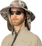 SUN CUBE Wide Brim Sun Hat Men Women, Fishing Hats Sun UV Protection, Mens Hiking Bucket Hat Safari Beach Boonie, UPF 50+