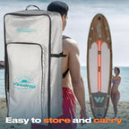 11'6"x35"x6" Wood Grain Stand Up Paddle Board Inflatable, Portable SUP Paddleboard with Complete Accessories, Camera Mount and 10L Dry Bag,Extra Wide Blow Up Paddle Board for Adults Youth Family