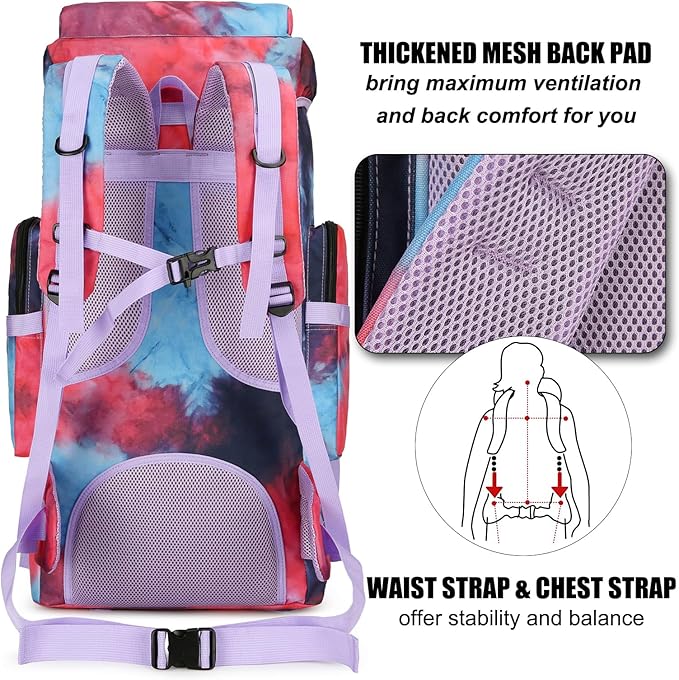 Hiking Backpack for Men 70L/100L Camping Backpack Military Rucksack Molle 3 Days Assault Pack for Climbing