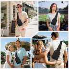 VADOO Sling Bag, Crossbody Bag with Zipper Lock, RFID Blocking & Water Resistant for Men and Women