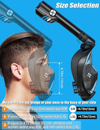 W WSTOO Full Face Snorkel Mask Adults,Suitable for Beginners Dry Top Snorkeling Gear,Can Your Mouth or Nose to Breathe,180 Degrees Panoramic View,Anti-Fog Anti-Leak,Summer Travel and Vacationing Gifts