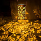 Birthday Gifts for Women Mom Grandma, Sunflower Solar Lanterns Outdoor Waterproof, Hanging Solar Lights for Yard, Patio, Porch, Garden Decor