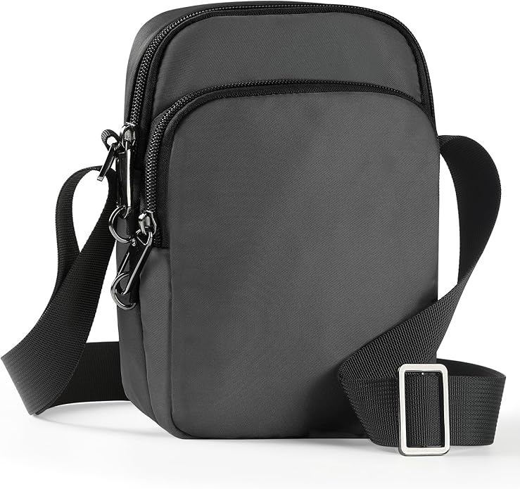 VADOO Sling Bag for Men Women, Anti Theft Crossbody Shoulder Bag with Zipper Lock, RFID Blocking & Waterproof for Travel