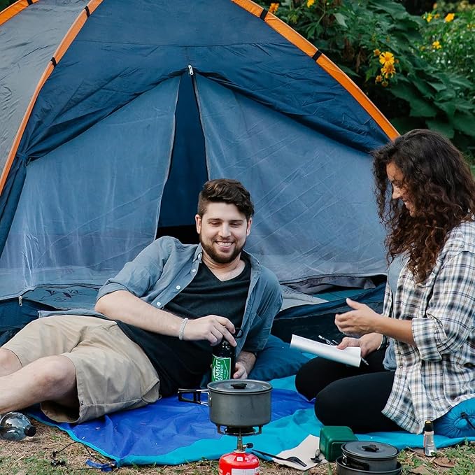 aiGear Camping Cooking Set Cookware Mess Kit with Storage Bag Pot Pan Set Camping Accessories for Outdoor Camping Hiking Picnic Portable and Lightweight Aluminum Color Orange