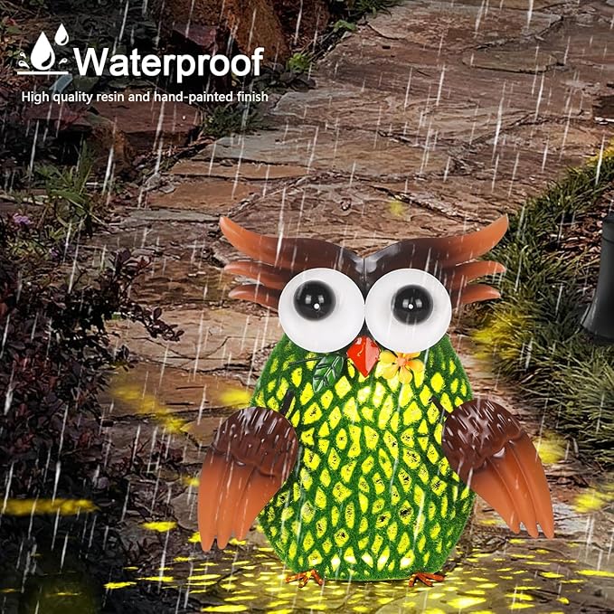 Owl Solar Lanterns Outdoor Waterproof Village Hollow-Out Metal Hanging Solar Lanterns for Outside Yard, Patio Ideal Gift for Women, Family, Friends