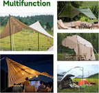 KOMCLUB Telescoping Tent Poles Tarp Poles 5-Section Adjustable Rods for Tent Fly and Tarps Lightweight Replacement Adjustable Tent Poles for Outdoor Sport Camping