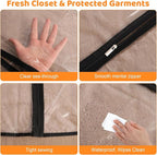 6 Pack Garment Bags 60 * 100cm, 40in Full Clear Garment Covers, Suit Storage Bags, Dress Organizer Bags Used To Protect Shirts, Winter Coats, Jackets
