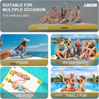 AWSUM Inflatable Floating Dock Air Dock Platform Floating Island Raft with None-Slip Surface for Pool Beach Ocean