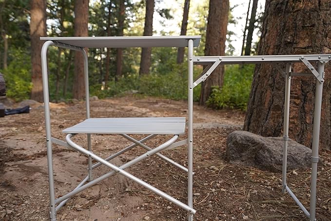 Camping Roll Top Kitchen Made from Weather-Resistant Aluminum (by Caddis Sports)