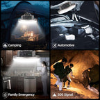 Transparent Portable Rechargeable LED Camping Lights,Waterproof Outdoor Light with 5000Lm,Super Bright Hanging Lanterns for Tents, Canopies & Outdoor Emergencies