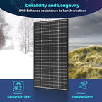 JJN Bifacial 400 Watt Solar Panel, 16BB N-Type 2 Pcs 200W 12V 25% High Efficiency 400W Solar Panels, Monocrystalline Solar Module for RV Home Farm Trailer Camper Marine Off-Grid Solar System