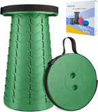 Boreeman Upgraded Folding Stool Lightweight Yet More Sturdy with Load Capacity 400lbs Portable Collapsible Stool for Camping Fishing Hiking BBQ (Army Green)