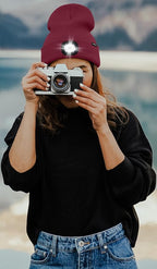 ATNKE LED Lighted Beanie Hat,USB Rechargeable 4 LED Running Headlamp Bright Cap with The Light Gifts for Men and Women