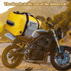 110L Waterproof Duffel Bag Heavy Duty Dry Bag Outdoors Large Storage Sack Zipper Marine Duffle Motorcycle Luggage,Strap Adjustable for Kayaking,Boating,Camping,Beach Rafting Fishing Yellow