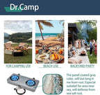 35000 BTU 2 Burner Propane Gas Stove Cooktop Outdoor Camping Stove Portable Double Burner for BBQ Boiling Frying Cooking Estufa de Gas Portátil Fogón de Gas