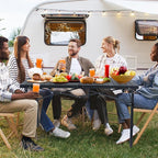 OUTSIDER Folding Camping Table with Aluminum Roll-up Tabletop Portable Lightweight Beach Table with Carry Bag for Outdoor Cooking, Picnic, BBQ, Travel, Backyard Style1