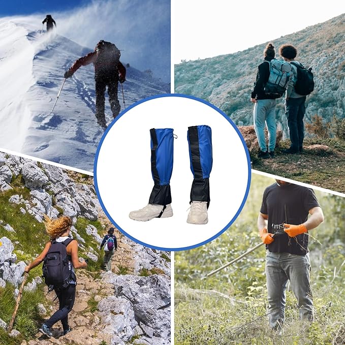 1 Pairs Gators for Hiking Boots,Adjustable Leg Gaiters for Women and Men Boots, Waterproof and Breathable Trail Gaiters for Hiking, Snow and Garden Weeding