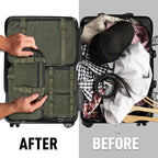 4 Set Tactical Packing Cubes ，Compressible Mesh Duffle Storage Bag,Portable Edc Molle Pouch Organizer.