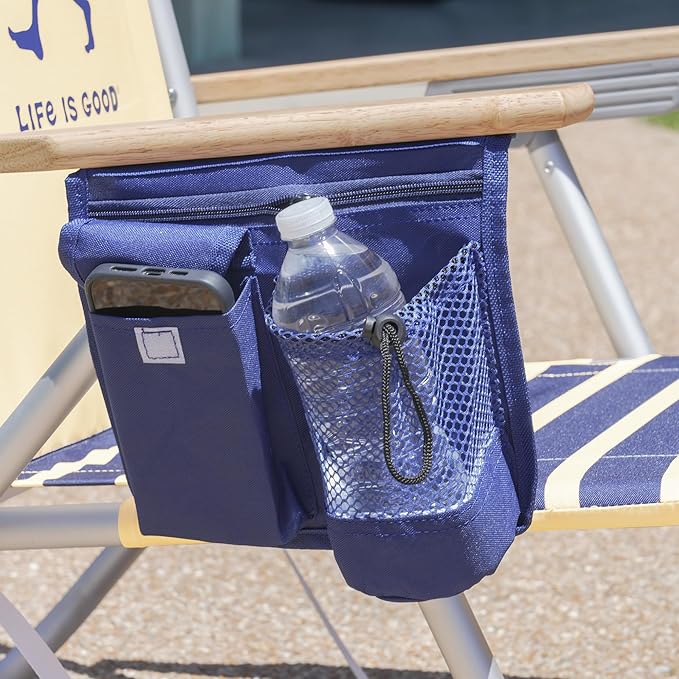 Life is Good 2-Pack 4-Position Aluminum Backpack Beach Chairs, Portable Folding Camp Chairs with Carrying Straps for Camping, Beach, Tailgating, Multi Color