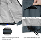 baleaf Men's Rain Jacket Waterproof Windbreaker Raincoat Running Cycling Hiking Gear Hood Lightweight Reflective Packable